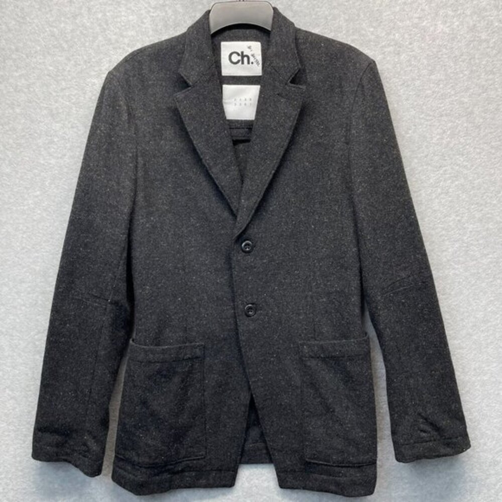 Chapter Brand Tweed Blazer Womens Medium Black Long Sleeve‎ Pockets Collared
